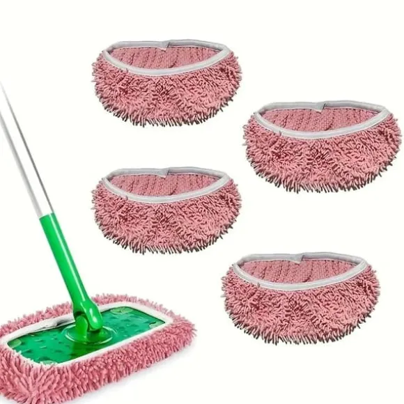Tygskydd - Gäller för Swiffer Mopp – Återanvändbara Mopptorkar för Våt och Torr Rengöring - 4 st