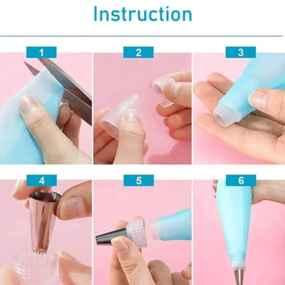 Tyllset – 24st Spritstyllar, Spritspåse Koppling – Cake Tool