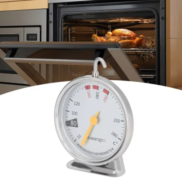 Ugnstermometer Hög noggrannhet hängande rostfritt stål Högtemperaturbeständig maturtopptermometer för kök 50 till 280 ℃