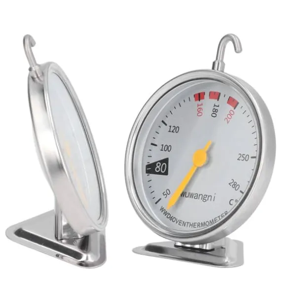 Ugnstermometer Hög noggrannhet hängande rostfritt stål Högtemperaturbeständig maturtopptermometer för kök 50 till 280 ℃