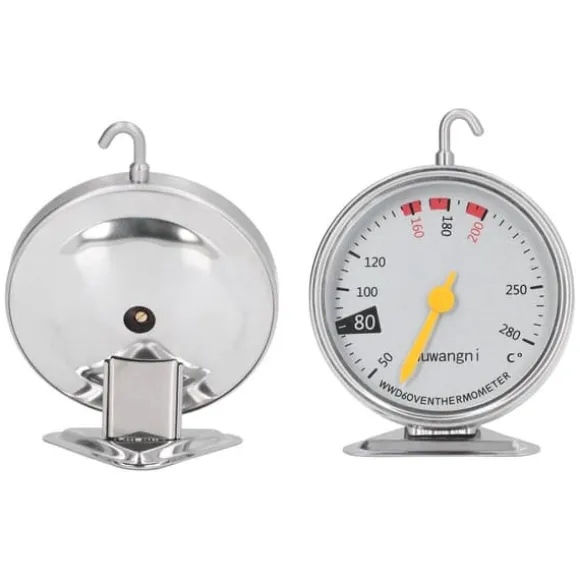 Ugnstermometer Hög noggrannhet hängande rostfritt stål Högtemperaturbeständig maturtopptermometer för kök 50 till 280 ℃
