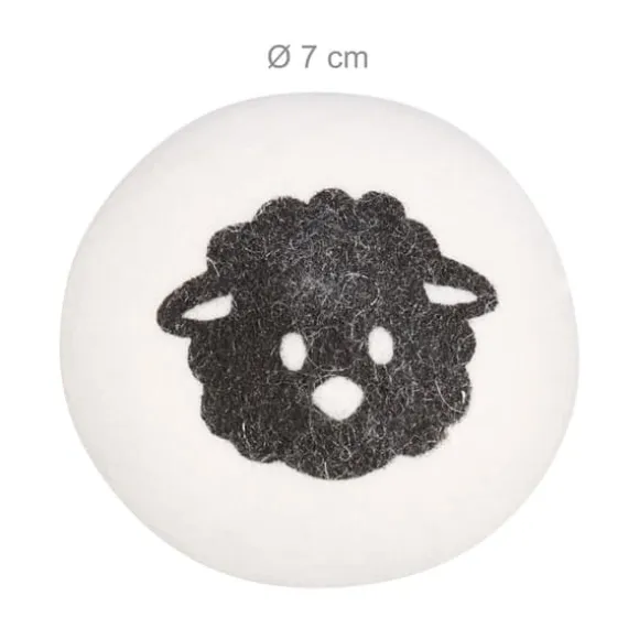 Ulltorkbollar set, 7 cm, Vit