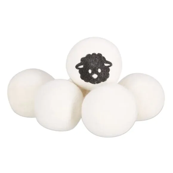 Ulltorkbollar set, 7 cm, Vit