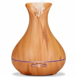 Ultraljudsfördelare - Platinet - PADYM010LW - Ljus trä - 400 ml - Luftfuktare och luftrening