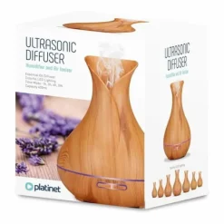 Ultraljudsfördelare - Platinet - PADYM010LW - Ljus trä - 400 ml - Luftfuktare och luftrening