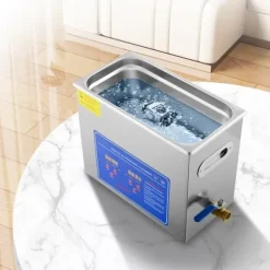 Ultraljudsrengöringsmaskin SM® - 6L, 240V, 200W, rostfritt stål, silver, för glasögon, smycken, proteser