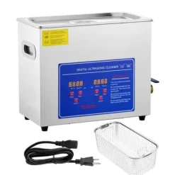 Ultraljudsrengöringsmaskin SM® - 6L, 240V, 200W, rostfritt stål, silver, för glasögon, smycken, proteser