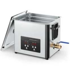 Ultraljudstvätt 10 L - Ultraljudsrengörare - 40 kHz - 180 W - Digital Display - Rengöringskorg - Rostfritt Stål