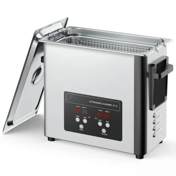 Ultraljudstvätt - Ultraljudsbad - 6 L - 120 W - 40 kHz - Digital display - Rostfritt stål - För smycken & klockor