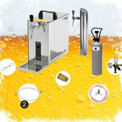 Underräknare komplett set, Öltapp, PYGMY 25 LE, 1-sidigt torrkylare, 30 liter / h, inkl dispenser, Green Line, KEG:NC Adapter