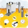 Underräknare komplett set, Öltapp, PYGMY 25 LE, 1-sidigt torrkylare, 30 liter / h, inkl dispenser, Green Line, KEG:Type A