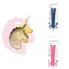Unicorn präglad kakkit + 2 midnattsblå och fuchsia chokladpennor