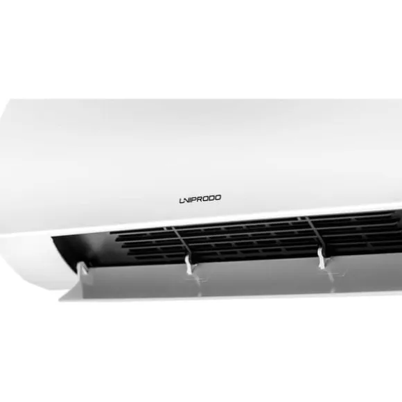 Uniprodo - Väggmonterad värmefläkt - Keramisk - 10–49°C - 1000/2000 W - Fjärrkontroll - Extra smal