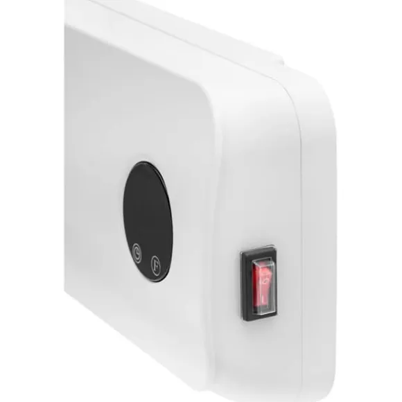 Uniprodo - Väggmonterad värmefläkt - Keramisk - 10–49°C - 1000/2000 W - Fjärrkontroll - Extra smal