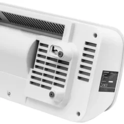 Uniprodo - Väggmonterad värmefläkt - Keramisk - 10–49°C - 1000/2000 W - Fjärrkontroll - Extra smal