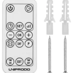 Uniprodo - Väggmonterad värmefläkt - Keramisk - 10–49°C - 1000/2000 W - Fjärrkontroll - Extra smal