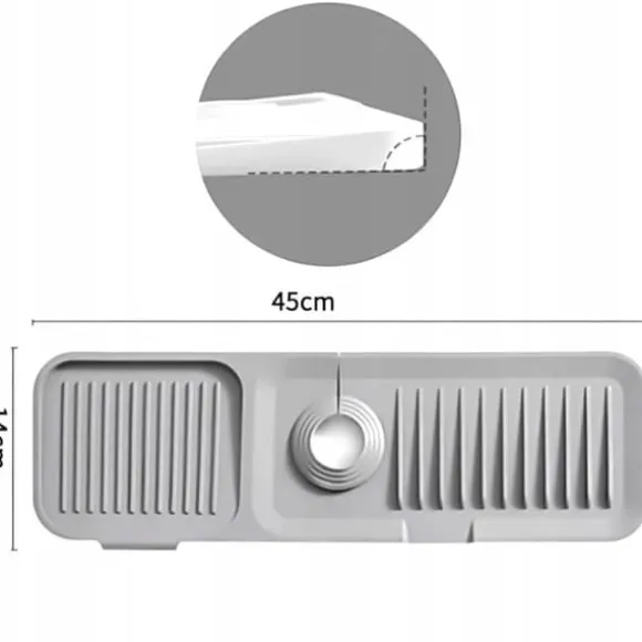 Universal avloppsmatta i silikon för diskho 45 x 14 cm BRUNBESTE BB-3329 grå