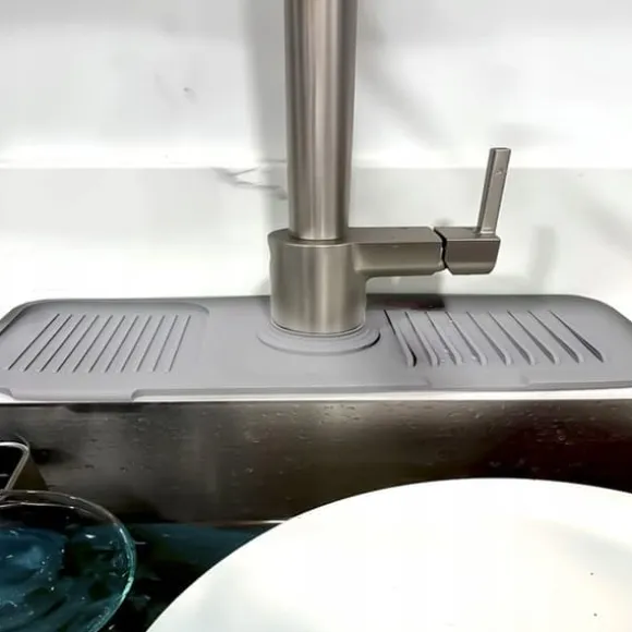Universal avloppsmatta i silikon för diskho 45 x 14 cm BRUNBESTE BB-3329 grå