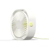 USB-fläkt - Bärbar minifläkt - 3 hastigheter - Tyst drift (20-30dB) - 360° justerbar - USB-port - Vit - För kontor/hemma/resor