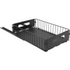 Utdragbar skåpsorganisatör - Förvaringskorgar - Rostbeständigt kolstål - 2-pack - Bärkapacitet 4–5 kg per korg - Mått 37,5×24,5×10 cm - Svart