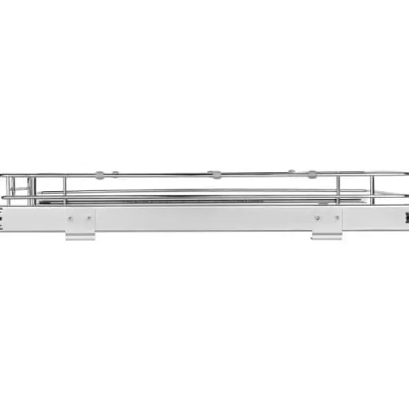Utdragbar skåpsorganisatör, 43,2x53,3x6,4 cm, Silver, Förkromat stål Förvaring