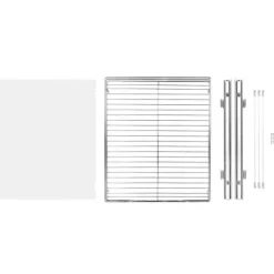 Utdragbar skåpsorganisatör, 43,2x53,3x6,4 cm, Silver, Förkromat stål Förvaring