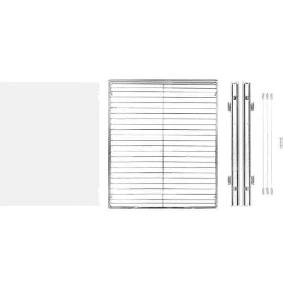 Utdragbar skåpsorganisatör, 43,2x53,3x6,4 cm, Silver, Förkromat stål Förvaring