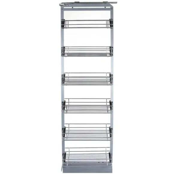 Utdragbart Köksskafferi med Justerbar Höjd– 46 cm (D) x 170-195 cm (H) | Mjuk stängning | MonsterShop