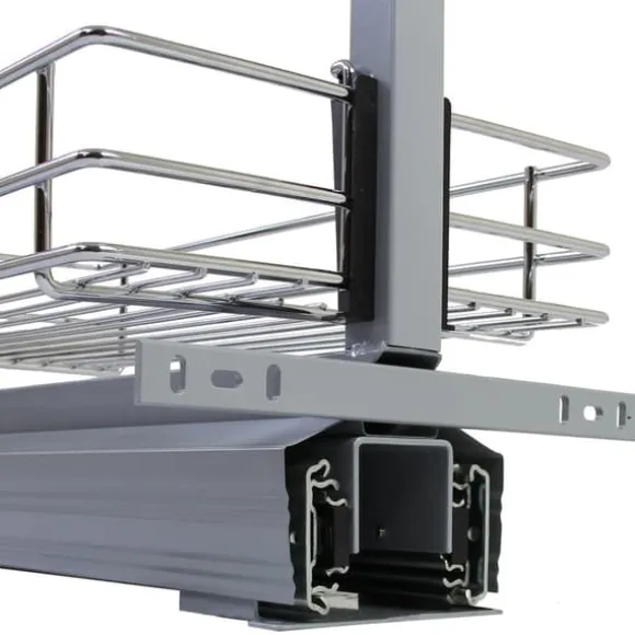 Utdragbart Köksskafferi med Justerbar Höjd– 46 cm (D) x 170-195 cm (H) | Mjuk stängning | MonsterShop