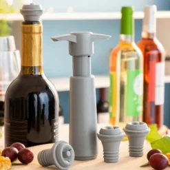 Vakumpump och vinkorkar Winuum InnovaGoods (4 kåpor)