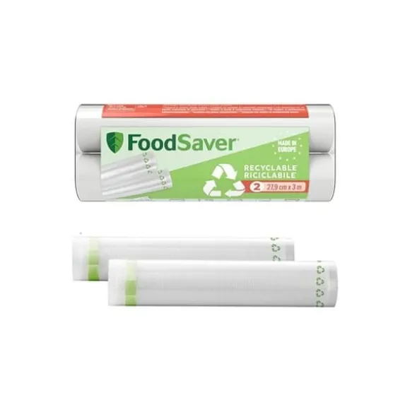Vakuumförpackningsrullar - FoodSaver - FSRE2802X01 - Återvinningsbara - 28 cm x 3 m - Långvarig förvaring