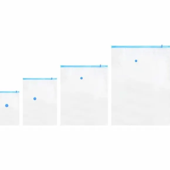 Vakuumförvaringspåsar - 15 Pack med 4 Storlekar | Storlekar: 60x40, 80x60, 100x80, 130x100 cm