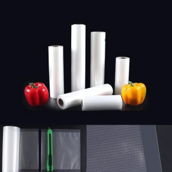 Vakuumpåsar Paket med 2 rullar 20x500cm, Matvakuumpåse för vakuumapparat, matsparare och sous vide