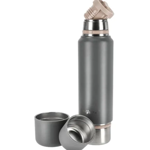 Vakuumresetermos för kaffe och te, 1200ml, stål - grå