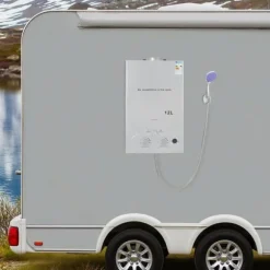 Varmvattenberedare utan tank - LPG - 12 L - 24 kW - 2800 Pa - Öppet avgassystem, automatisk rökgasevakuering - Auto el-pulständning 2×1,5 V
