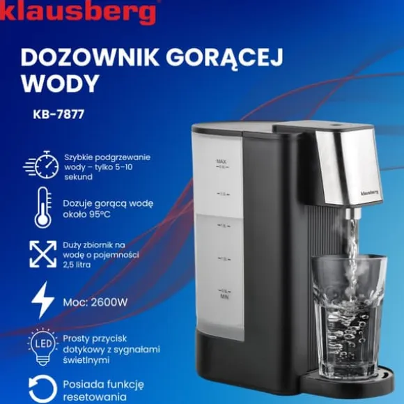 Varmvattendispenserfördelare 2,5L KLAUSBERG KB-7877
