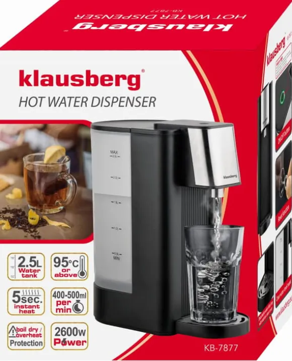 Varmvattendispenserfördelare 2,5L KLAUSBERG KB-7877