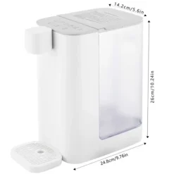 Varmvattendispenser - Varmvattenautomat - 3 L - 2000 W - 5 Temperaturlägen - Snabb Uppvärmning - Temperaturkontroll - För Kaffe Te Mjölk - Vit