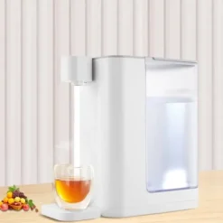 Varmvattendispenser - Varmvattenautomat - 3 L - 2000 W - 5 Temperaturlägen - Snabb Uppvärmning - Temperaturkontroll - För Kaffe Te Mjölk - Vit