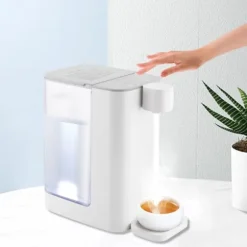 Varmvattendispenser - Varmvattenautomat - 3 L - 2000 W - 5 Temperaturlägen - Snabb Uppvärmning - Temperaturkontroll - För Kaffe Te Mjölk - Vit