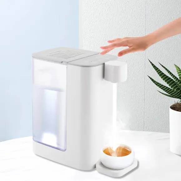 Varmvattendispenser - Varmvattenautomat - 3 L - 2000 W - 5 Temperaturlägen - Snabb Uppvärmning - Temperaturkontroll - För Kaffe Te Mjölk - Vit
