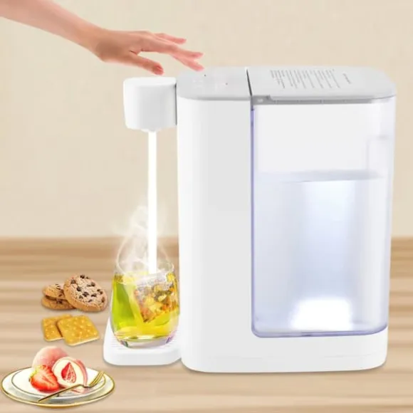 Varmvattendispenser - Varmvattenautomat - 3 L - 2000 W - 5 Temperaturlägen - Snabb Uppvärmning - Temperaturkontroll - För Kaffe Te Mjölk - Vit