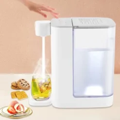 Varmvattendispenser - Varmvattenautomat - 3 L - 2000 W - 5 Temperaturlägen - Snabb Uppvärmning - Temperaturkontroll - För Kaffe Te Mjölk - Vit