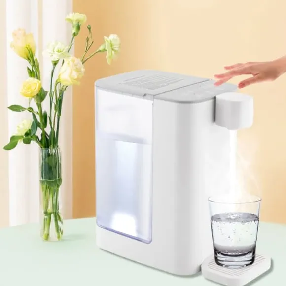 Varmvattendispenser - Varmvattenautomat - 3 L - 2000 W - 5 Temperaturlägen - Snabb Uppvärmning - Temperaturkontroll - För Kaffe Te Mjölk - Vit