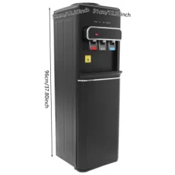 Vattenautomat, Bottenlastad Design, Varma och Kalla Vattenutlopp,Svart