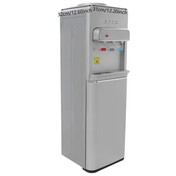 Vattenautomat, Bottenlastad Design, Varma och Kalla Vattenutlopp,Silver