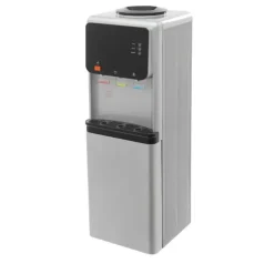 Vattenautomat, varm och kall funktionalitet, fristående design,grå