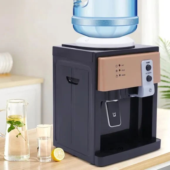 Vattendispenser - Bordsvattenkylare - Varm/Kall - Snabb Kylning & Uppvärmning - Tryckknapp - Kompakt - 3,5–18,9 L