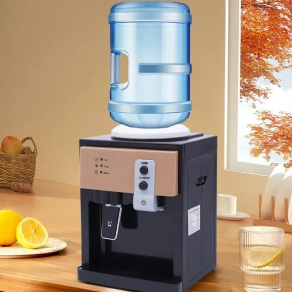 Vattendispenser - Bordsvattenkylare - Varm/Kall - Snabb Kylning & Uppvärmning - Tryckknapp - Kompakt - 3,5–18,9 L