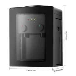Vatten dispenser, Snabb uppvärmningsfunktion, Lätt att rengöra design,svart